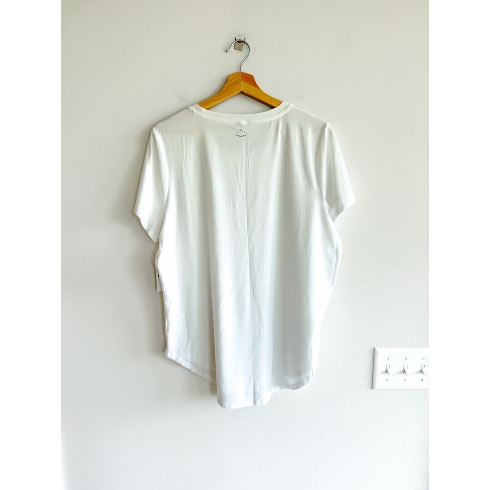 Beyond Yoga Featherweight On The Down Short Sleeve Activewear Top White XL NWT - Picture 4 of 9